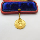 Georg Jensen 9ct Gold St Christopher Travel Pendant 1976 Vintage London