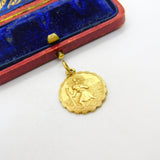 Georg Jensen 9ct Gold St Christopher Travel Pendant 1976 Vintage London