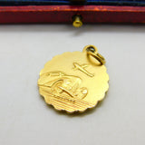 Georg Jensen 9ct Gold St Christopher Travel Pendant 1976 Vintage London