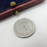 Queen Victorian Silver Maundy Fourpence Coin 1892 Very Fine Condition Antique