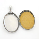 Victorian Sterling Silver Floral Pattern Sweetheart Locket Antique Birmingham