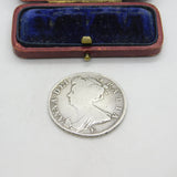 Queen Anne Silver 1708 Half Crown Coin Edinburgh Mint Fine Condition