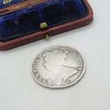 Queen Anne Silver 1708 Half Crown Coin Edinburgh Mint Fine Condition