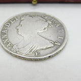 Queen Anne Silver 1708 Half Crown Coin Edinburgh Mint Fine Condition