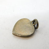 19th Century Austro-Hungarian Sterling Silver & Enamel Cherub Heart Charm c1880