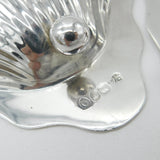 Pair of Victorian Sterling Silver Shell Form Butter Dishes 1894 London Antique