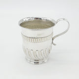 Victorian Sterling Silver Fluted Christening Mug or Tankard 1888 Sheffield