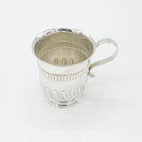 Victorian Sterling Silver Fluted Christening Mug or Tankard 1888 Sheffield