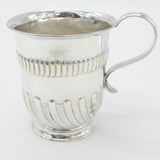 Victorian Sterling Silver Fluted Christening Mug or Tankard 1888 Sheffield
