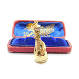 9ct Yellow Gold Large Lighthouse Charm Pendant Vintage 1965 London