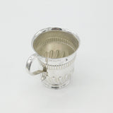 Victorian Sterling Silver Fluted Christening Mug or Tankard 1888 Sheffield
