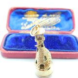 9ct Yellow Gold Large Lighthouse Charm Pendant Vintage 1965 London