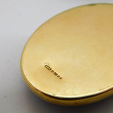 Large 9ct Yellow Gold Mounted Lapis Lazuli Drop Pendant Vintage 1976 London