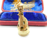 9ct Yellow Gold Large Lighthouse Charm Pendant Vintage 1965 London