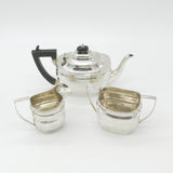 Asprey & Co. Sterling Silver Modernist Tea Set Antique 1915 Birmingham Art Deco