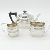 Asprey & Co. Sterling Silver Modernist Tea Set Antique 1915 Birmingham Art Deco