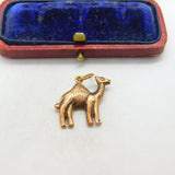 Egyptian 18ct Rose Gold Desert Camel Pendant Charm Antique c1940