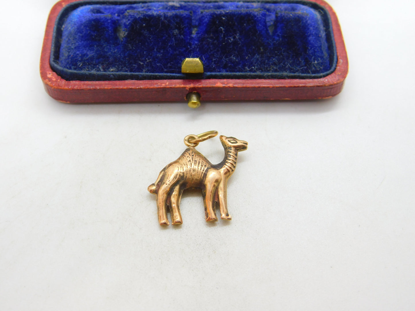 Egyptian 18ct Rose Gold Desert Camel Pendant Charm Antique c1940