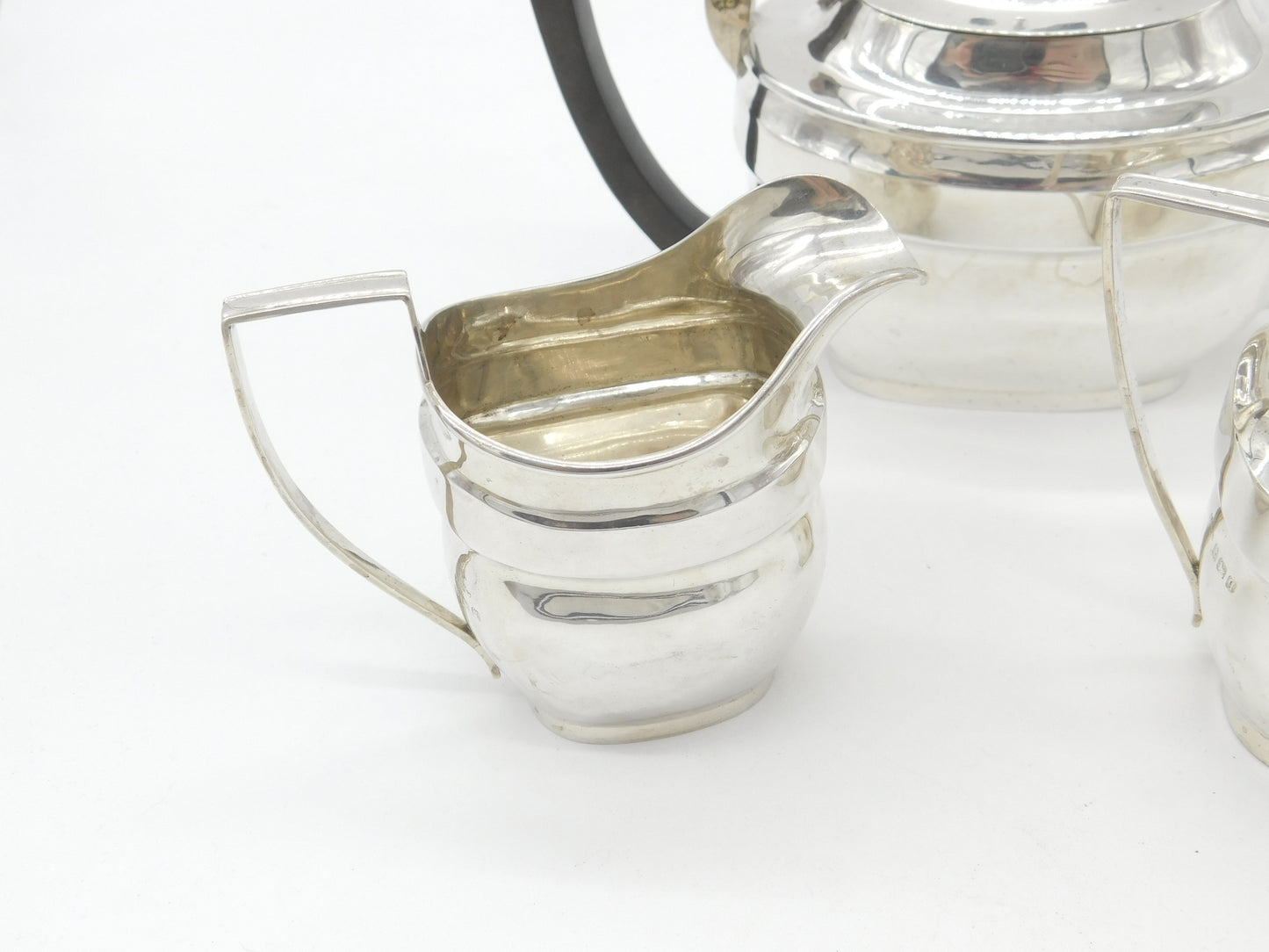 Asprey & Co. Sterling Silver Modernist Tea Set Antique 1915 Birmingham Art Deco