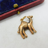 Egyptian 18ct Rose Gold Desert Camel Pendant Charm Antique c1940