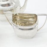 Asprey & Co. Sterling Silver Modernist Tea Set Antique 1915 Birmingham Art Deco