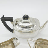 Asprey & Co. Sterling Silver Modernist Tea Set Antique 1915 Birmingham Art Deco