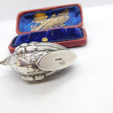 Edwardian Sterling Silver Red Pin Cushion in Chick or Bird Form c1910 Antique