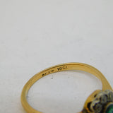 Victorian 18ct Gold, Emerald & Diamond Floral Cluster Ring Antique c1890