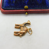 Egyptian 18ct Rose Gold Desert Camel Pendant Charm Antique c1940