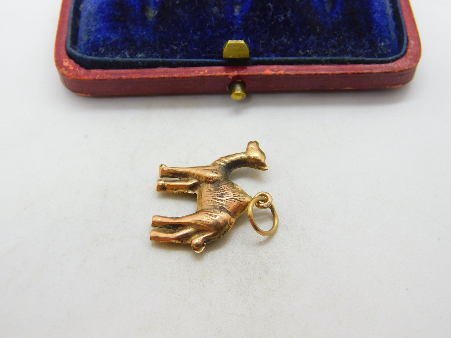 Egyptian 18ct Rose Gold Desert Camel Pendant Charm Antique c1940