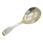 George IV Sterling Silver Floral Engraved Tea Caddy Spoon Antique 1829 London