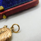 Egyptian 18ct Rose Gold Pharaoh Bust Pendant Charm Antique c1940