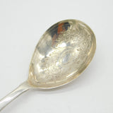George IV Sterling Silver Floral Engraved Tea Caddy Spoon Antique 1829 London