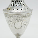 Early 19th Century Danish Sterling Silver Floral Sugar Caster Antique 1828