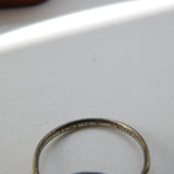 TLM Sterling Silver Glass Classical Cameo Set Signet Ring Antique c1920 Deco