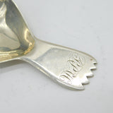 George III Sterling Silver Razor Edge Terminal Caddy Spoon Antique 1807 London