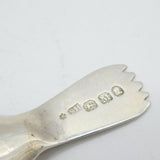 George III Sterling Silver Razor Edge Terminal Caddy Spoon Antique 1807 London