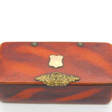 George III Lacquered Wood Effect Snuff Box with 9ct Gold Shield Antique c1800