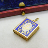Arabic 18ct Yellow Gold Quran Style Locket Charm or Pendant Vintage c1970