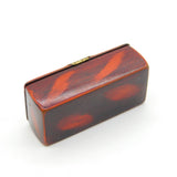 George III Lacquered Wood Effect Snuff Box with 9ct Gold Shield Antique c1800
