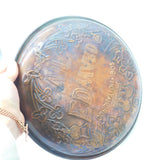 Arts & Crafts Copper King Edward VII Coronation Celebration Charger Antique 1902
