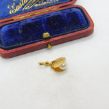 18ct Yellow Gold Pearl in the Clam Charm or Pendant Vintage c1980