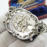 Edwardian Sterling Silver Romantic Lute Player Pin Cushion 1902 Birmingham