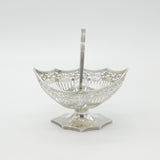 Victorian Sterling Silver Handled Pierced Sweet Treat Basket 1901 London Antique