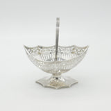 Victorian Sterling Silver Handled Pierced Sweet Treat Basket 1901 London Antique