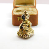 Victorian Sterling Silver & Sardonyx Gilt Fob Seal Pendant c1860 Antique