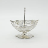 Victorian Sterling Silver Handled Pierced Sweet Treat Basket 1901 London Antique