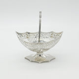Victorian Sterling Silver Handled Pierced Sweet Treat Basket 1901 London Antique
