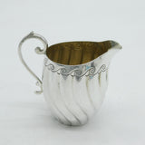 Victorian Elkington & Co. Sterling Silver Cream Jug Antique 1886 Sheffield