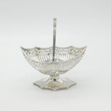Victorian Sterling Silver Handled Pierced Sweet Treat Basket 1901 London Antique
